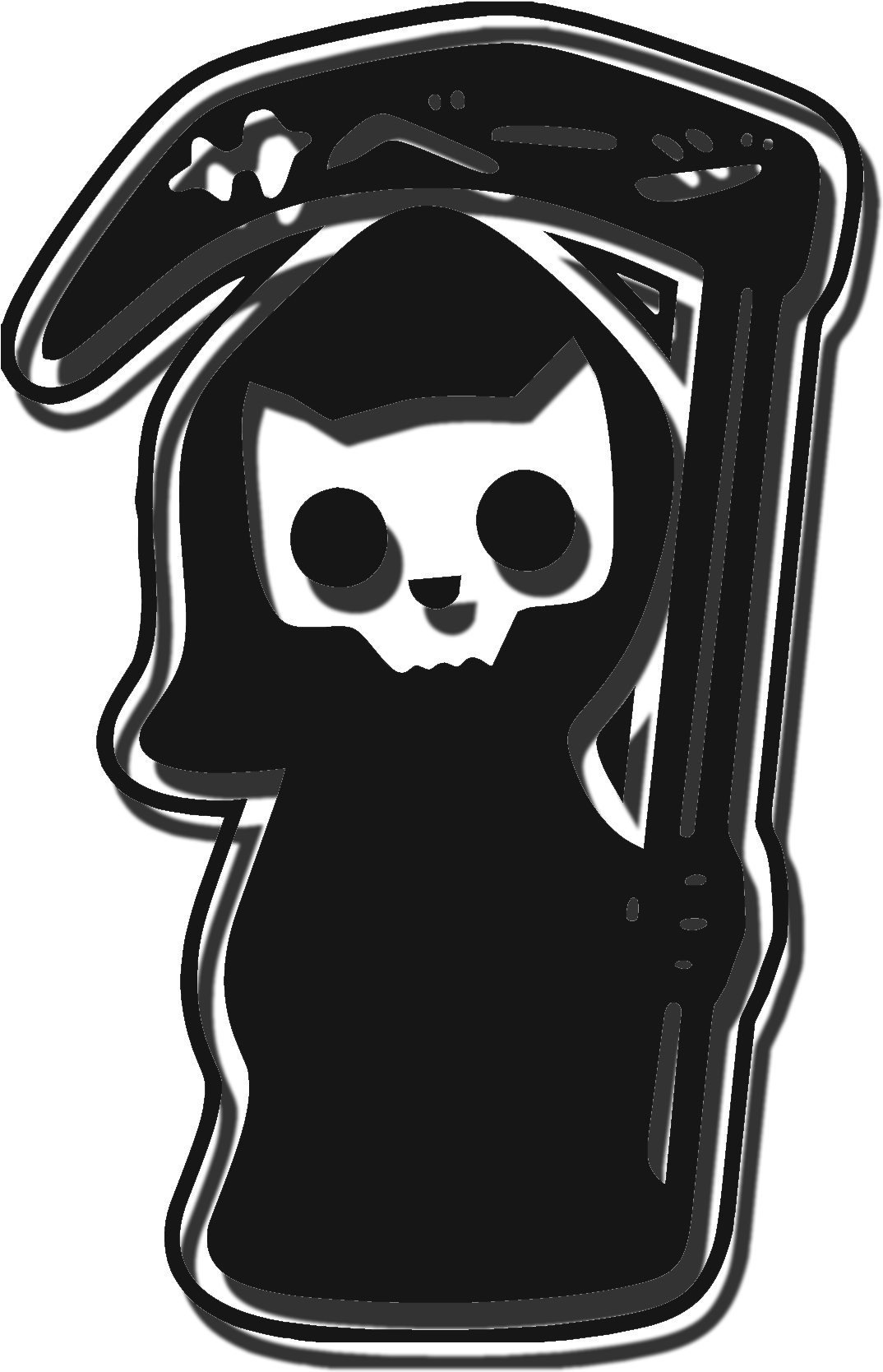 Image Of Getsavage Reaper Cat Diecut Decal - Mobile Phone Case (2000x2000), Png Download