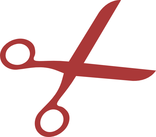 Scissors Vector Png - Red Scissor Clip Art (600x527), Png Download
