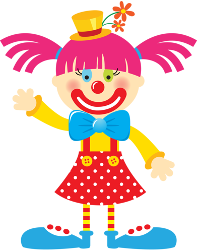 Circus Theme, Circus Clown, Circus Birthday, Circus - Girl Clown Clipart (391x500), Png Download
