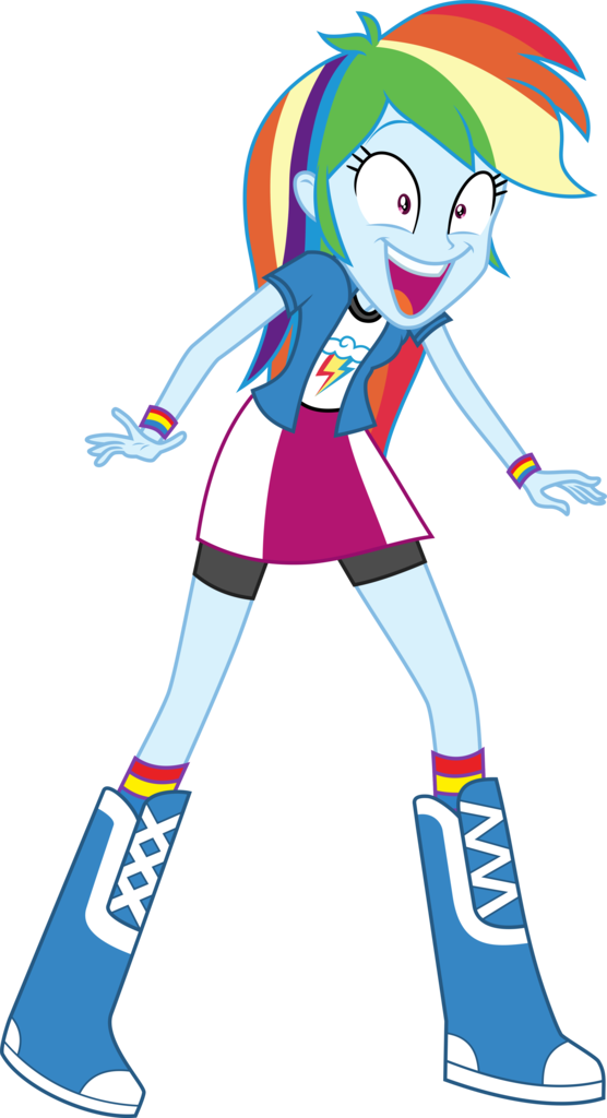 Absurd Res, Artist - My Little Pony Rainbow Dash Excited (556x1024), Png Download