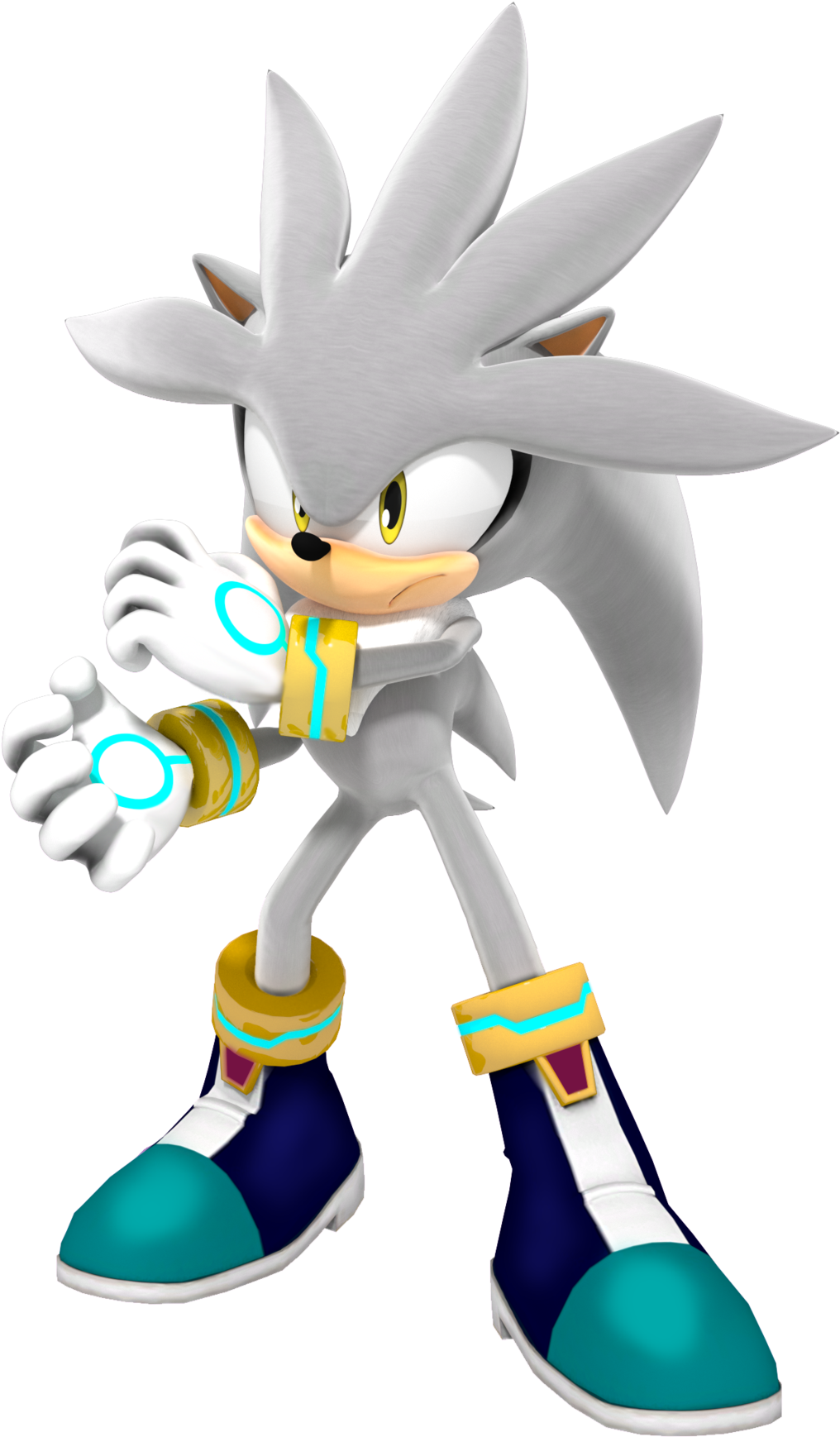 Silver The Hedgehog (1024x1755), Png Download