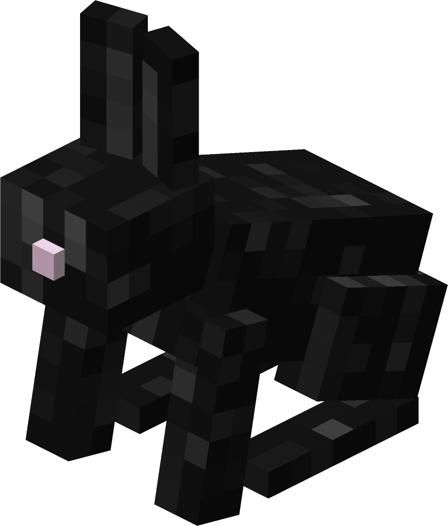 Download Black Rabbit Minecraft Rabbit Full Size PNG Image PNGkit