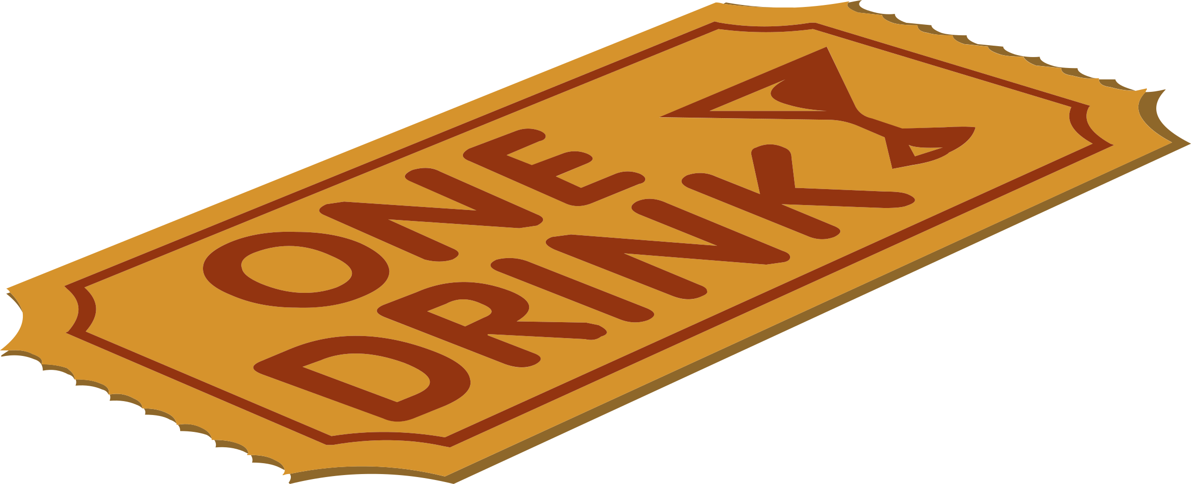 This Free Icons Png Design Of Misc Drink Ticket (2400x975), Png Download