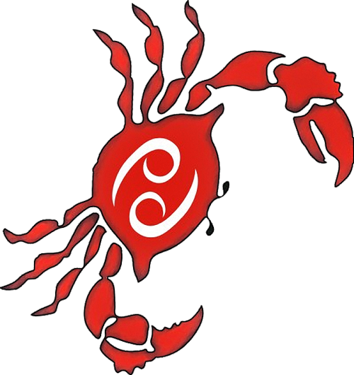 Crab Cancer Tattoo Red (500x530), Png Download