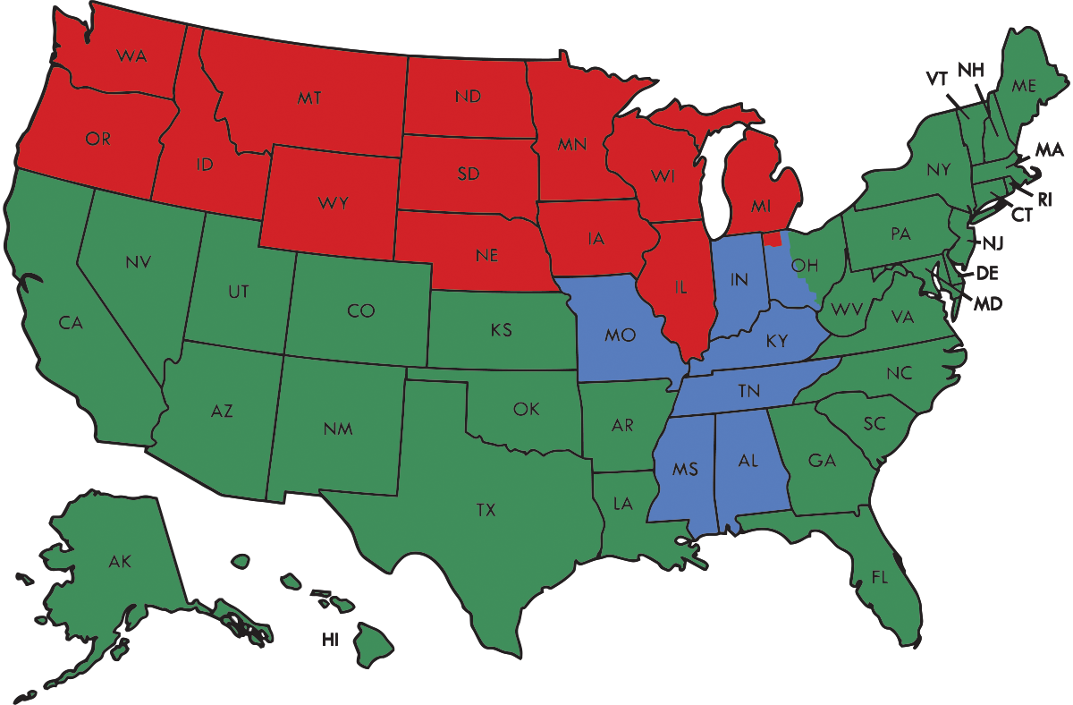 Usa State Map - Grand Coulee Dam On Us Map (1200x788), Png Download