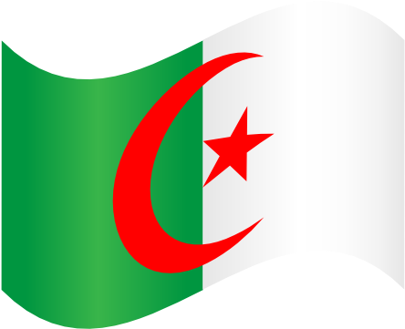 Algeria Flag Wind - Algeria Clipart (555x416), Png Download