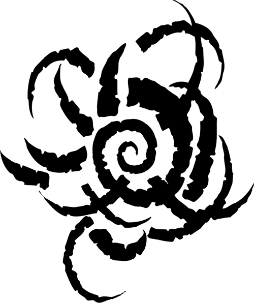 Black Spiral Dancers (500x596), Png Download