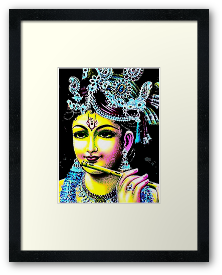 Lord Krishna-flute By Impactees - Printing (443x550), Png Download