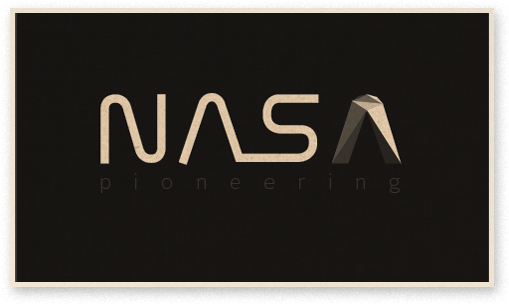 Nice Re-imagining Of The Nasa Logo - Graphics (522x317), Png Download