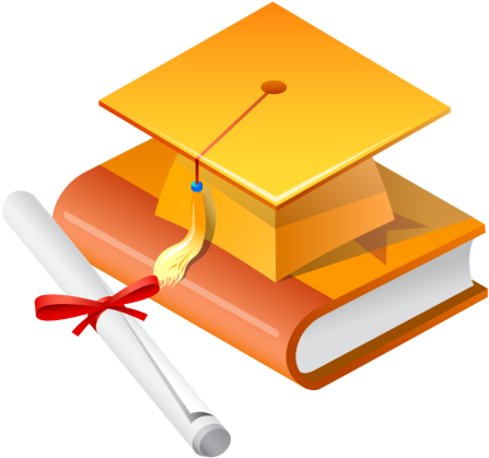 Graduation Cap Book Diploma - Monograph (1024x640), Png Download