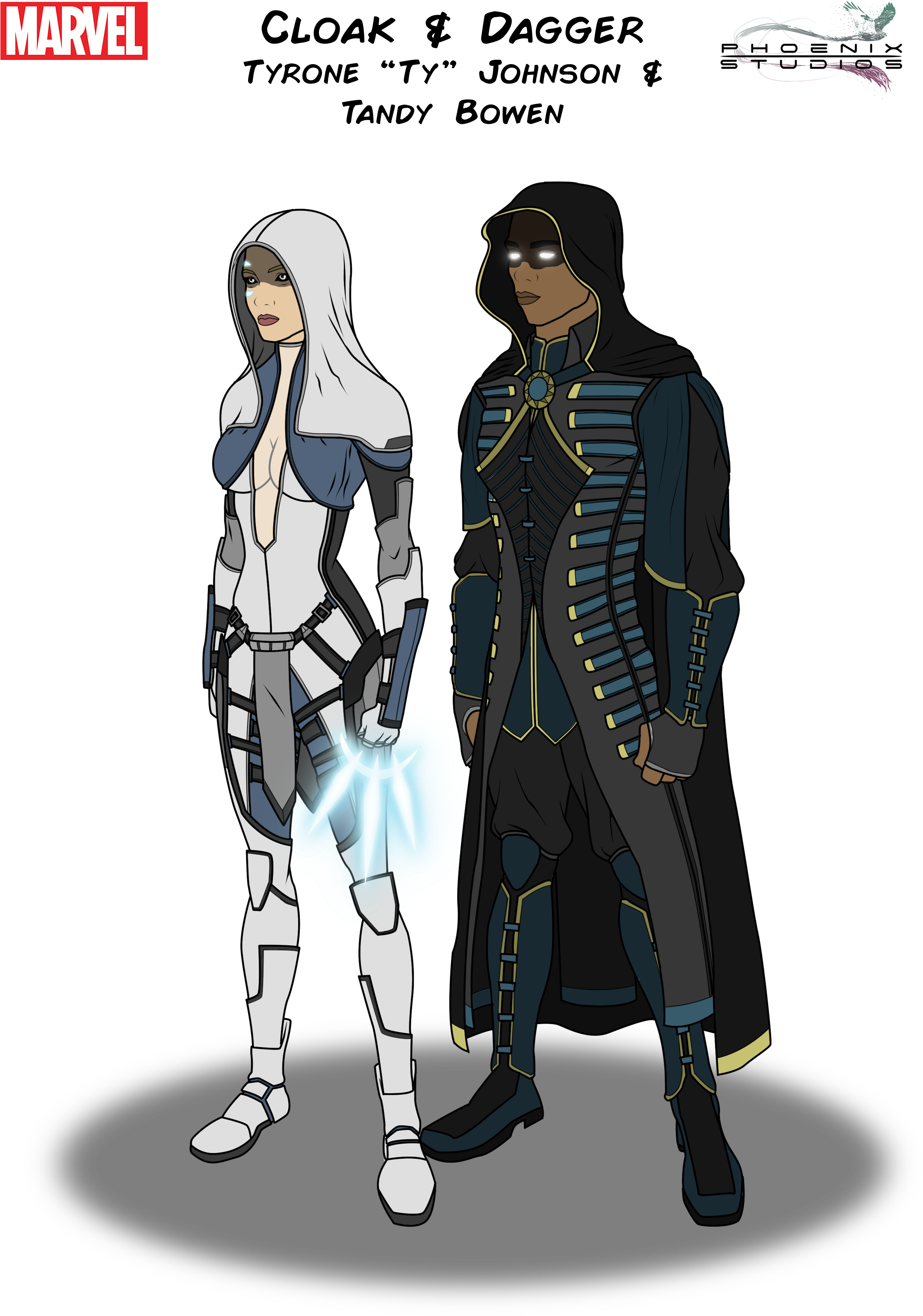 Cloak And Dagger By D-pi On Deviantart (2480x3508), Png Download