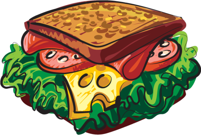 Sandwich Png Clipart Vector Image - Cafe Y Sandwich Animados (639x440), Png Download