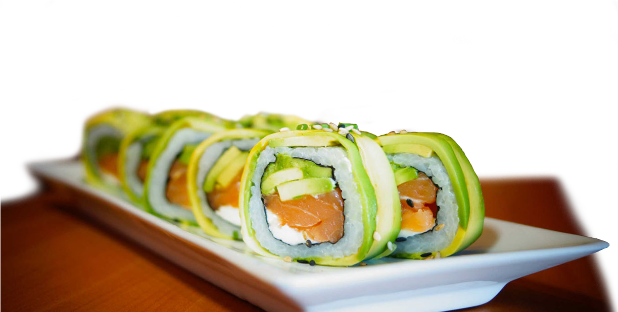 Espacio Sushi - Sushi Envuelto En Palta Png (1280x650), Png Download