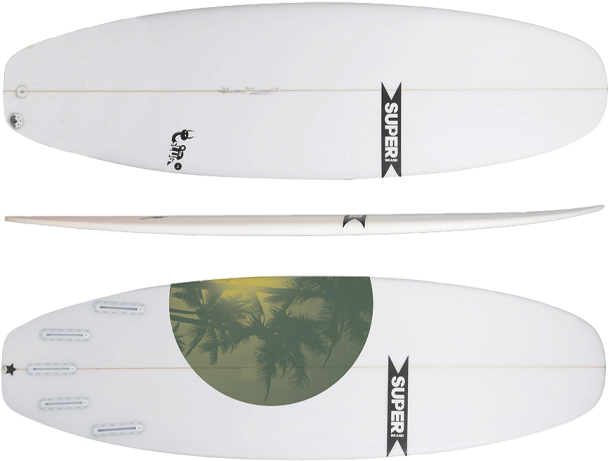 Superbrand Surfboards Slug Hybr - Tabla De Surf Superbrand The Slug R (690x481), Png Download