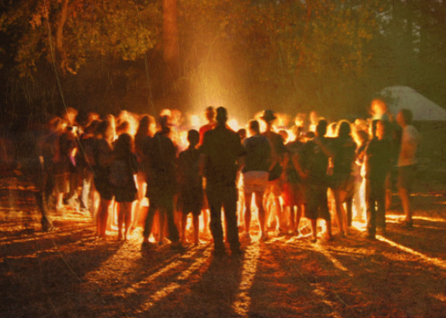 Campfire - Night (504x360), Png Download