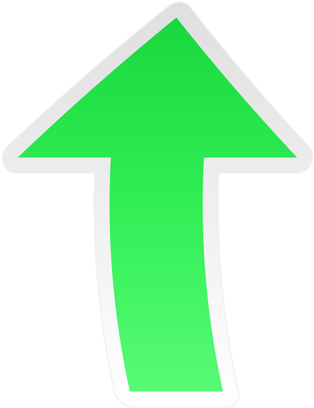 Green Arrow Up Transparent Png Clip Art Image - Sign (468x600), Png Download