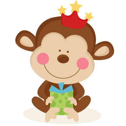 Birthday Monkey Svg Scrapbook Cut File Cute Clipart - Monkey Birthday Clipart (432x432), Png Download