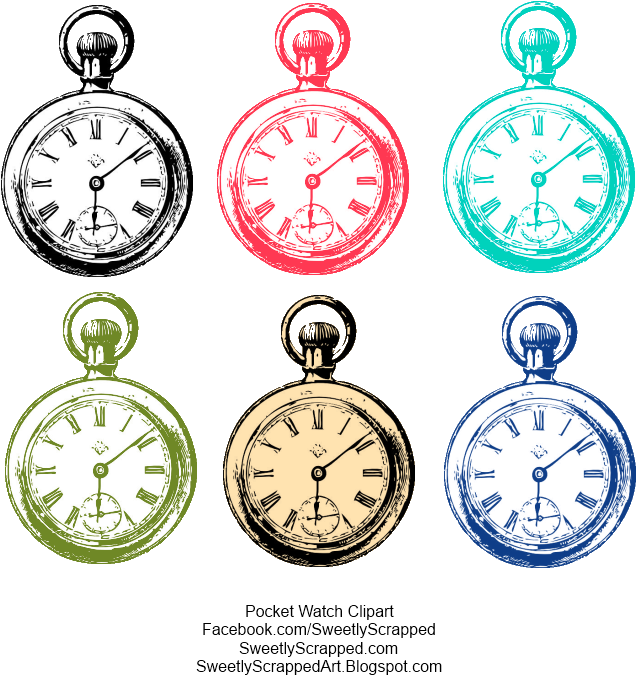 Wonderland Clipart Fob Banner Freeuse Stock - Pocket Watch Clip Art (658x712), Png Download