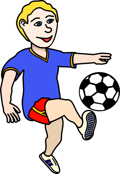 Small Clipart Football Player - Player Clip Art (414x600), Png Download