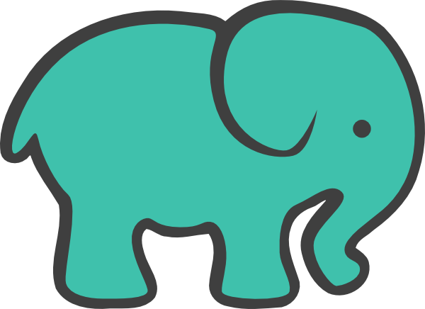 How To Set Use Teal Elephant Clipart (600x436), Png Download