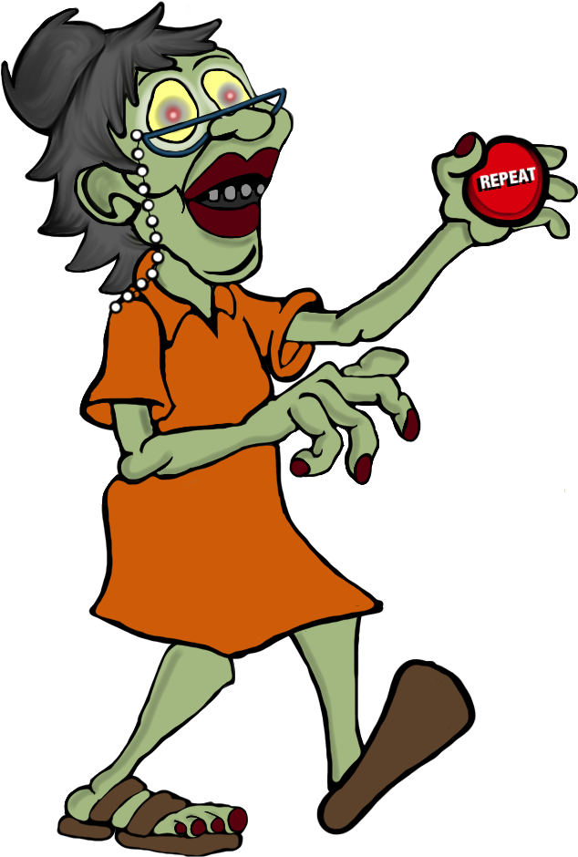 Cartoon - Zombie Librarian Clipart (663x969), Png Download