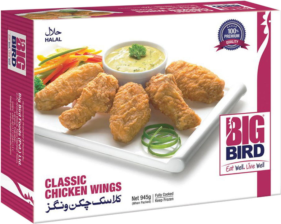 Big Bird Classic Chicken Wings 945 Gm - Big Bird Food Pvt Ltd (1000x1000), Png Download