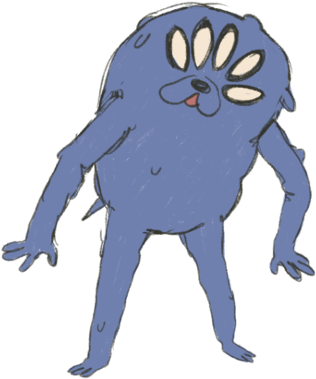 It - Jake The Dog Blue (500x541), Png Download
