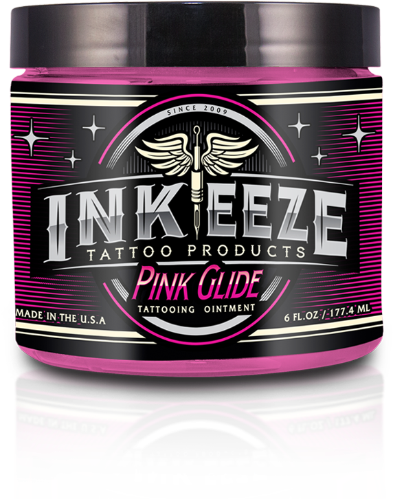 Pink Glide Tattoo Ointment - Ink-eeze Green Glide Tattoo Ointment 16oz Jar (900x900), Png Download