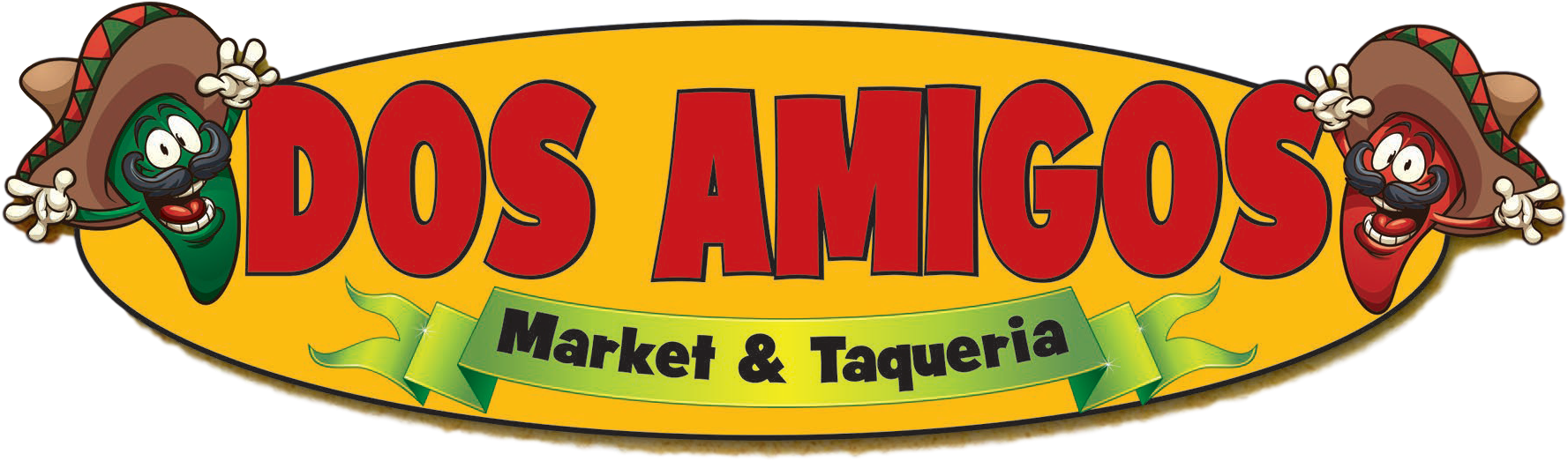 Dos Amigos - Label (1878x589), Png Download