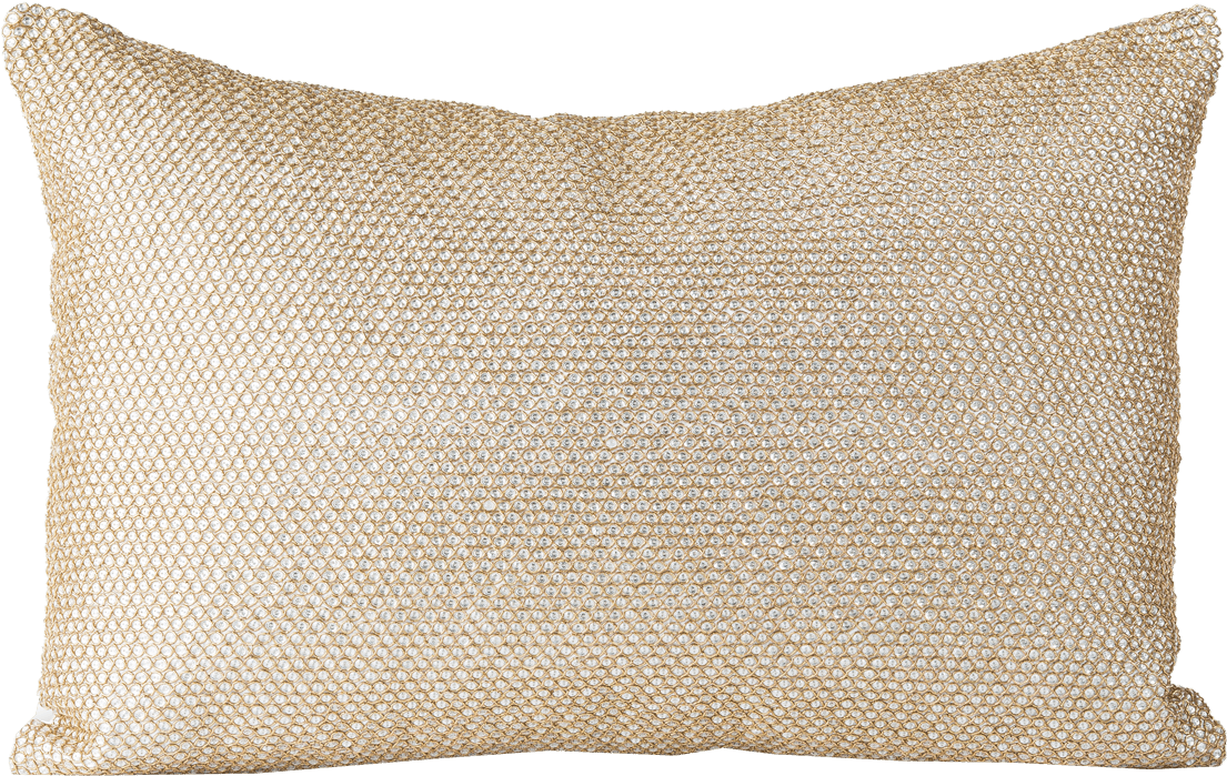 Download Metallic Gold Embroidered Chainmail Pillow Throw Pillow