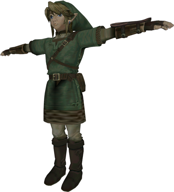 Download Zip Archive - Zelda Twilight Princess Link Model (750x650), Png Download