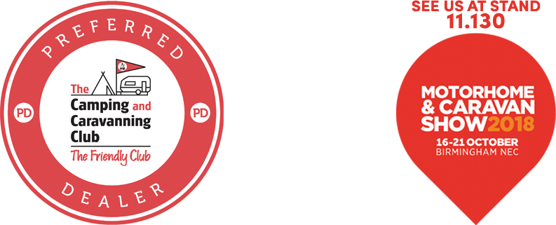 Ccc Nec - Camping And Caravan Club Preferred Dealer (793x321), Png Download