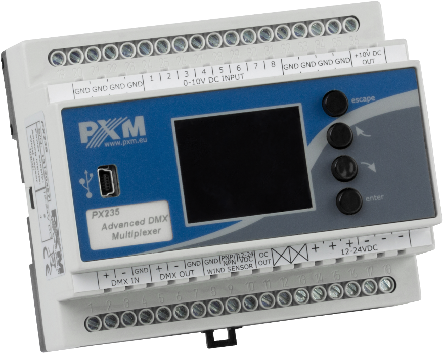 Px235 0-10v/dmx Interface 8ch - Dmx512 (1024x768), Png Download