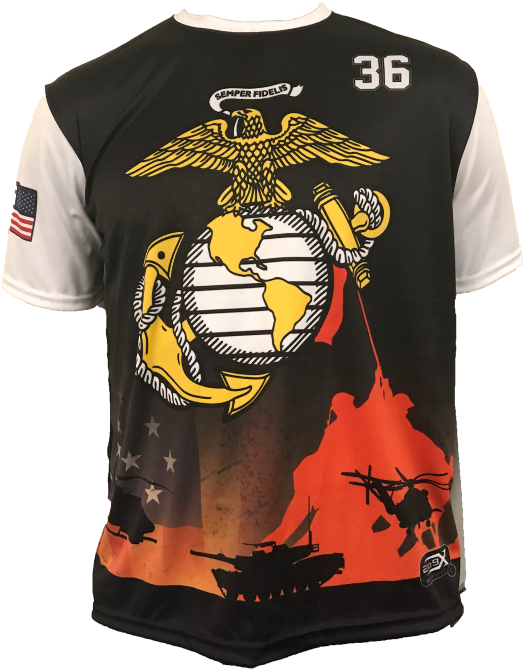 Full Dye Sublimated Marines '18 Memorial Shirt - Dye-sublimation Printer (1400x1867), Png Download