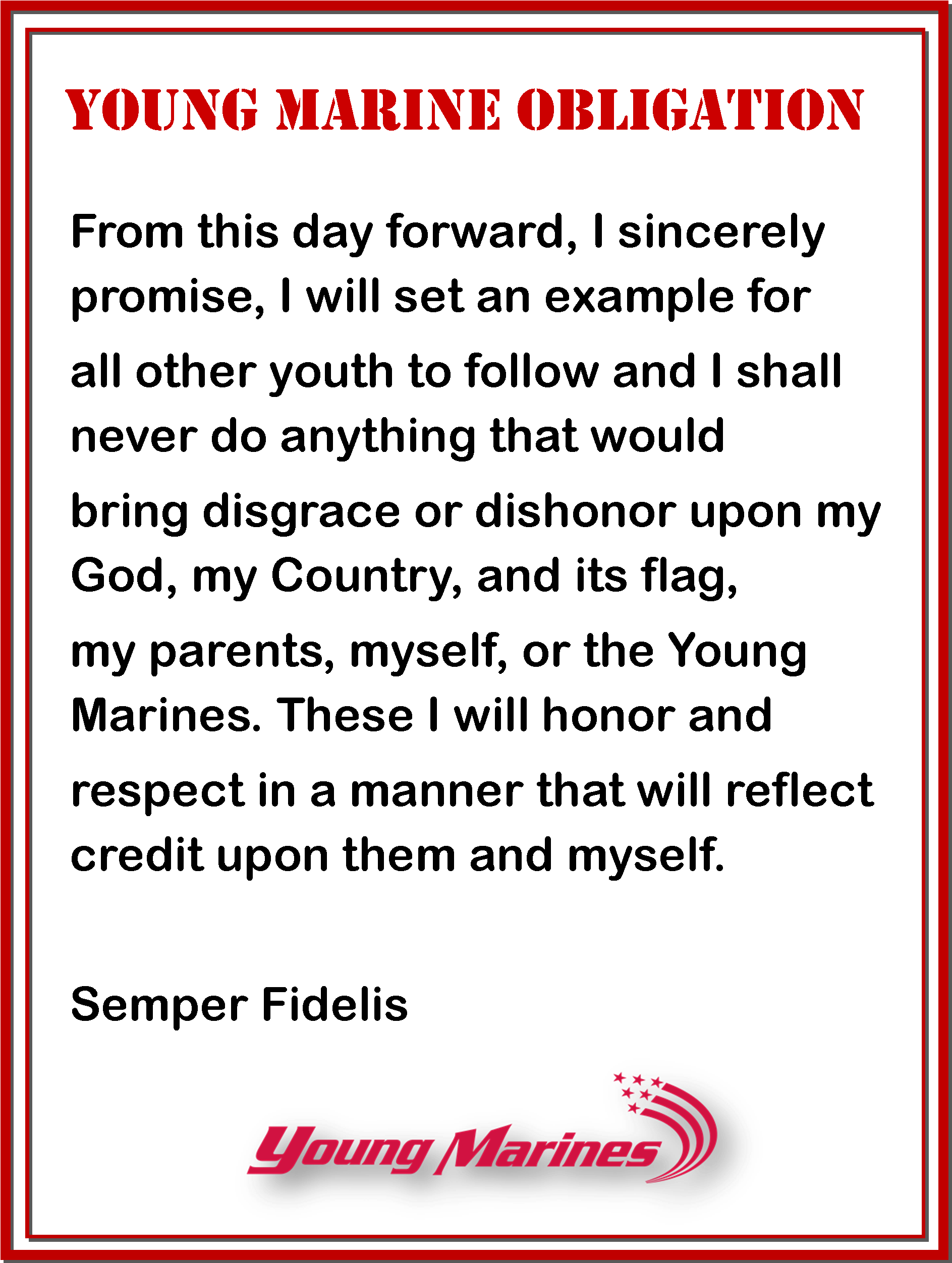 28 Am 38250 Ym Logoprimary Mottoweb 4/27/2013 - Young Marines Obligation (1906x2523), Png Download