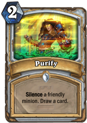 Last Up Is Priest Versus Rogue - Hearthstone Purify (307x465), Png Download