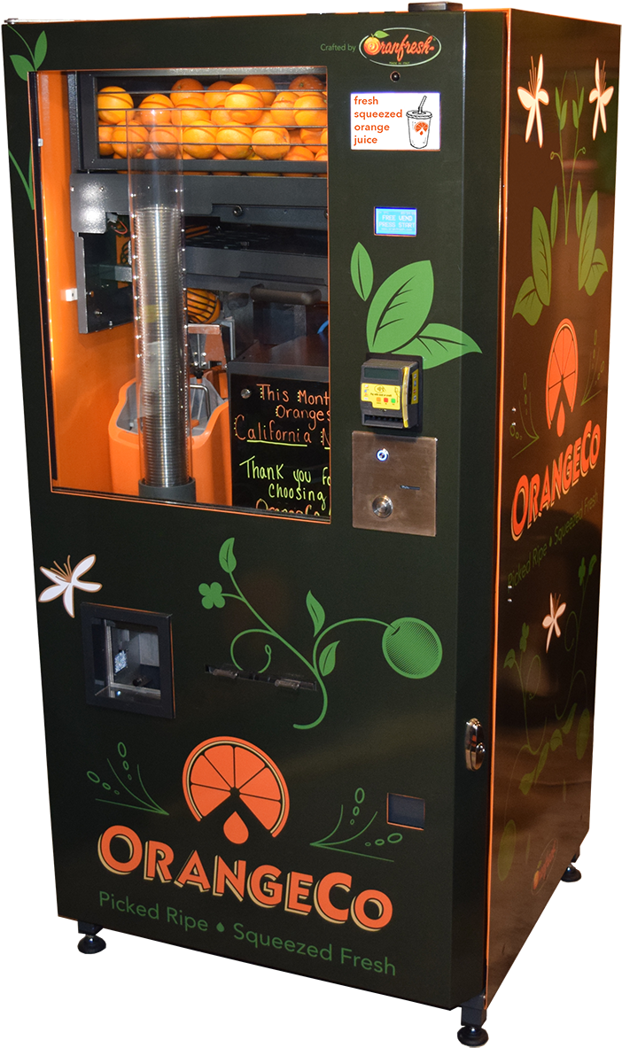 Orangeco Vending Machines Squeeze Fresh Orange Juice (900x1182), Png Download