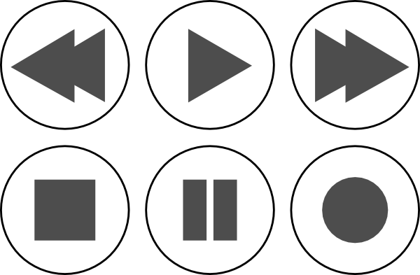 Play Pause Stop Icon (600x393), Png Download