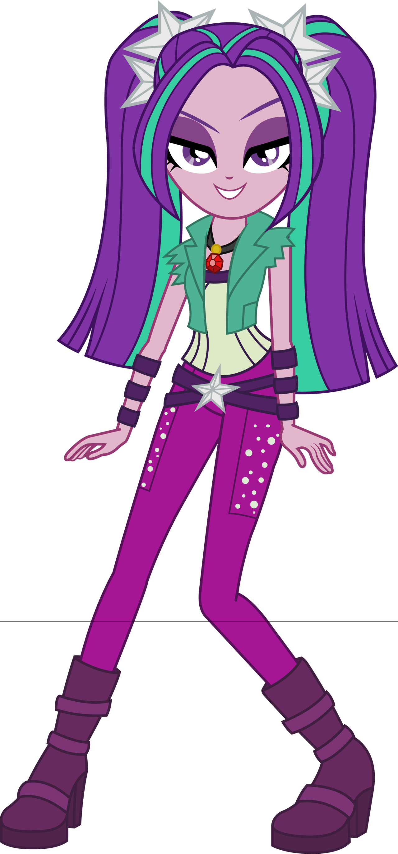 Aria Blaze Mesmerizing Stars By Imperfectxiii-d7sa97i - My Little Pony Dazzling (1280x2747), Png Download