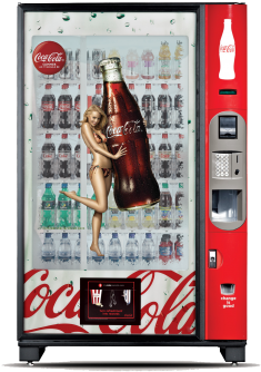 Transparent Lcd Vending Machine - Vending Coca Cola (653x367), Png Download