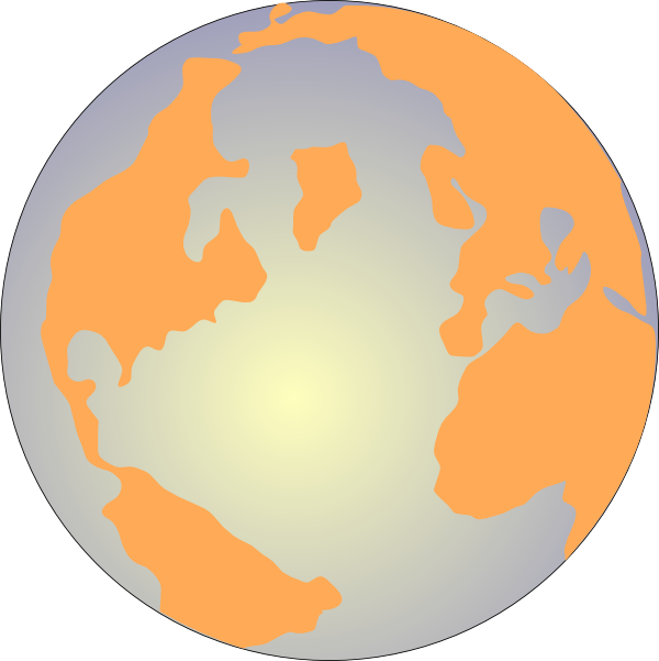 Orange And Blue Globe 2 Svg Clip Arts 600 X 601 Px (600x601), Png Download