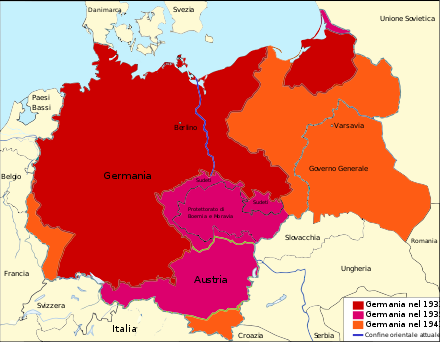 Nazi Germany - Mapa De Alemania Nazi (440x342), Png Download