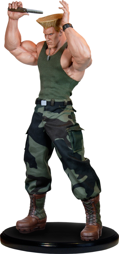 Guile Mixed Media Statue - Imagem Do Guile Estatueta (480x1023), Png Download