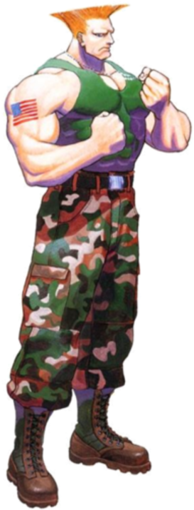 Guile - Guile Street Fighter (300x714), Png Download