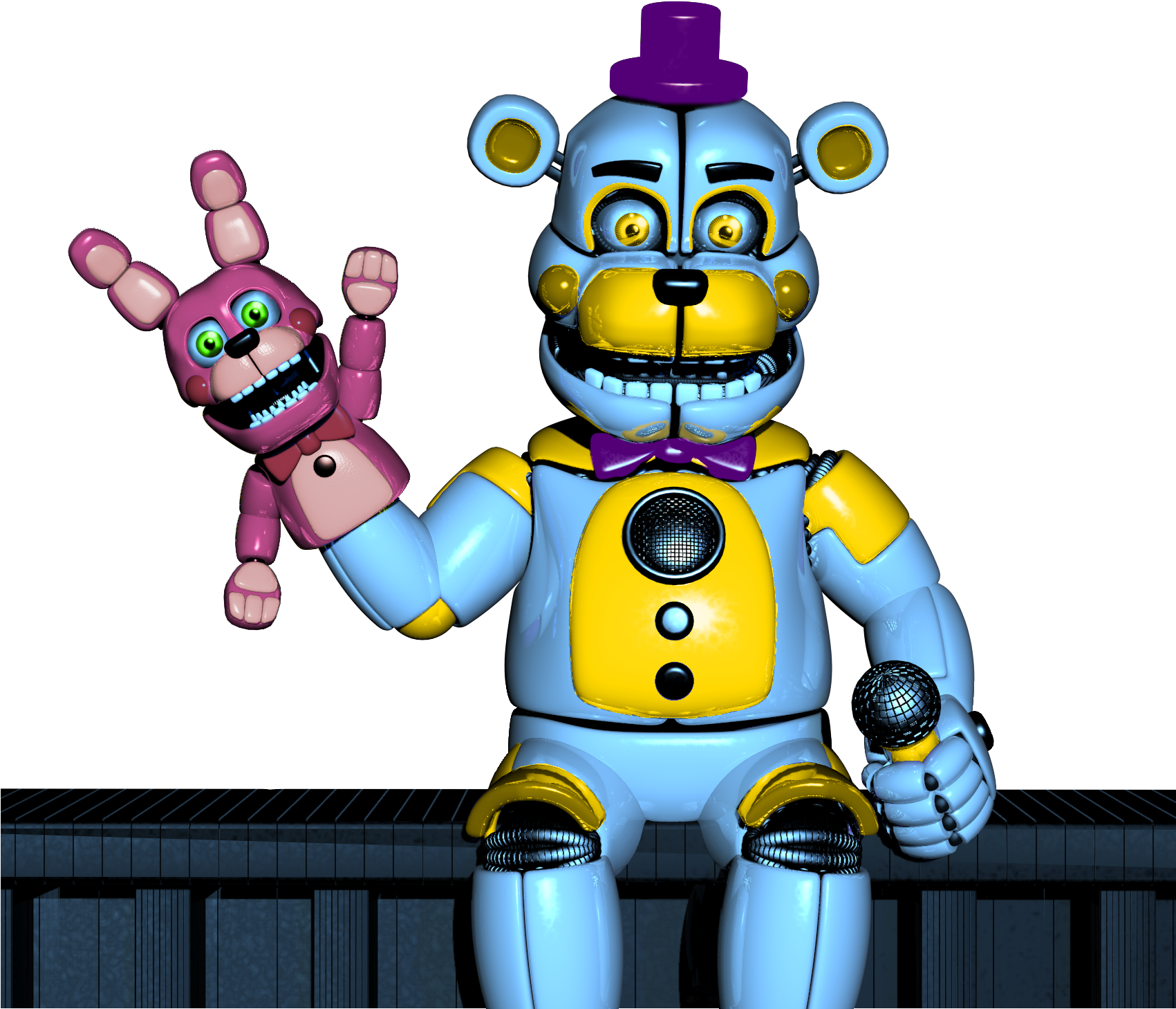 Funtime Fredbear - Funtime Fredbear And Spring Bon Bon (1700x1500), Png Download