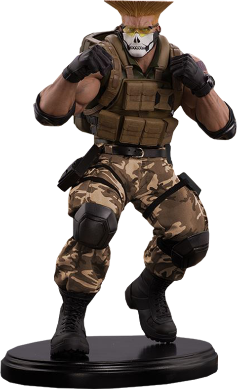 Guile Tactical Statue - Statue (480x787), Png Download