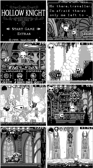 Hollow Knight For The Gameboy 100% View For Pixel Posterity - Hollow Knight (500x623), Png Download