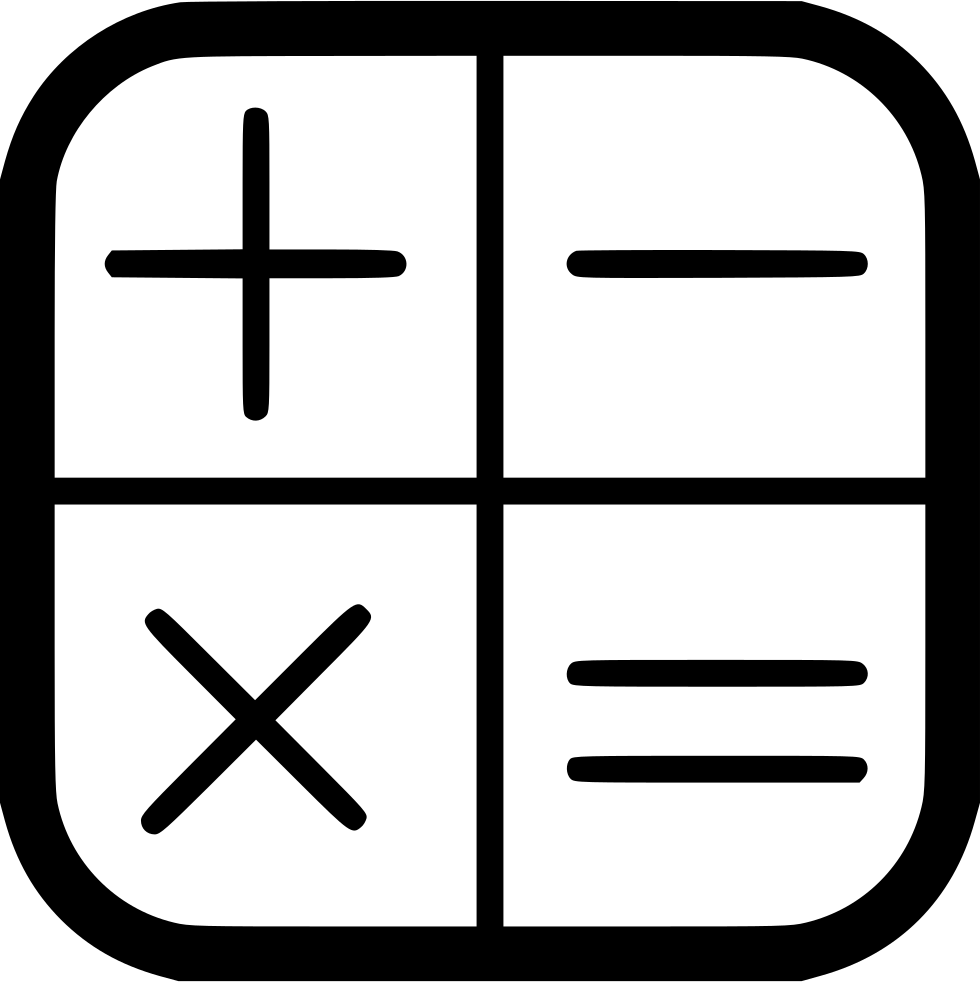 Minus Plus Multiply Equal - Calculation (980x982), Png Download