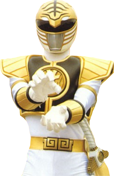 White Ranger - "mighty Morphin' Power Rangers" (1993) (389x600), Png Download