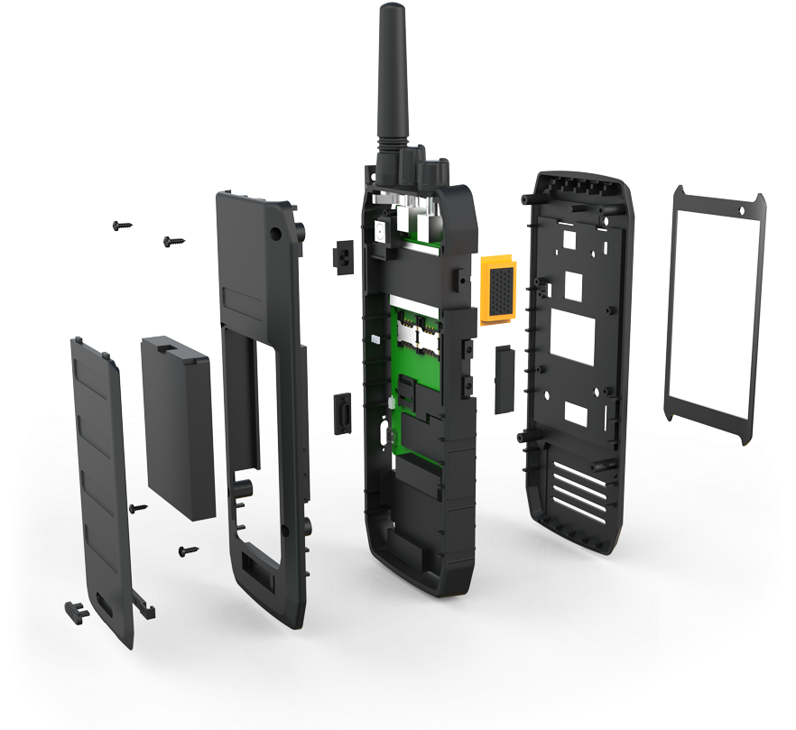 At The Final Stage Of The Project, We Made A Prototype - Walkie Talkie Structure (900x872), Png Download